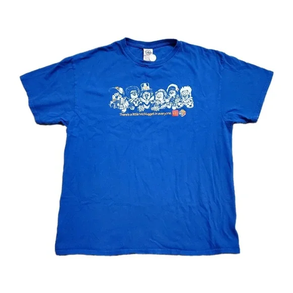 McDonalds Kerwin Frost McNugget Buddies Blue T-Shirt Employee Crew Men's XL - Picture 2 of 8